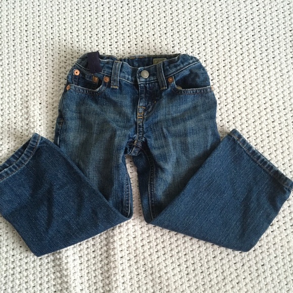 POLO RALPH LAUREN BLUE JEANS WITH WAIST ADJUSTMENTS SIZE 3T